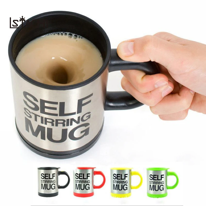 

LSTACHi Automatic Food Processors coffee mixing cup/mug blew stainless steel self stirring electric coffee mug 350ml