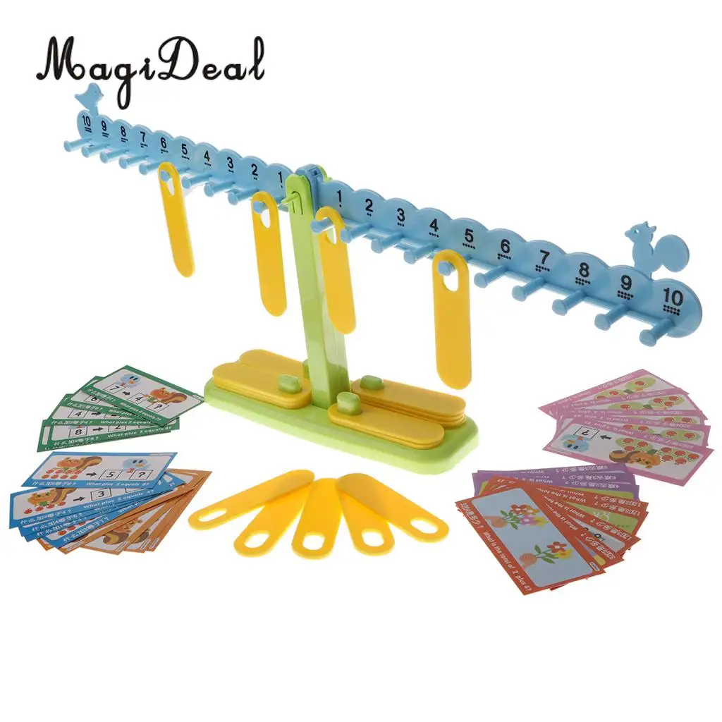 Children Kids Developmental Plastic Balance Scale Mathematical Math Early Learning Toy Christmas Gift
