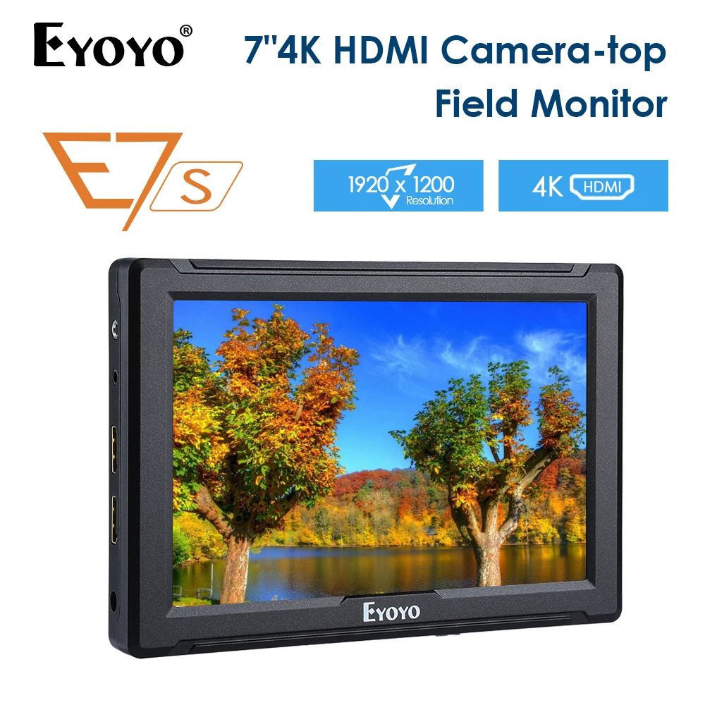 

EYOYO E7S 7" Inch IPS Full HD 1920x1200 4K HDMI On-camera Field Monitor for Canon Nikon Sony DSLR Camera DSLR Gimbal Rig