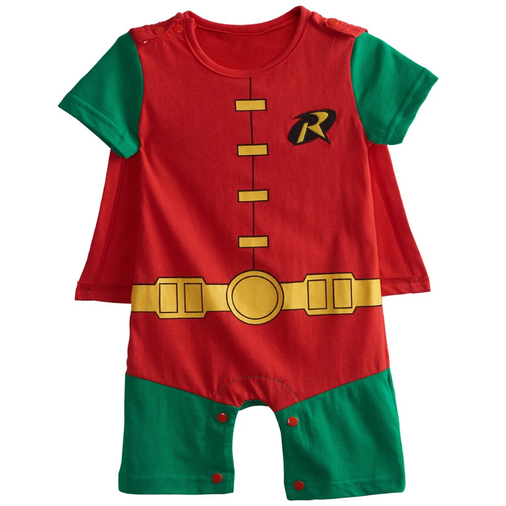 Baby Boy Robin Costume Romper Infant Jumpsuit Party Short Sleevesin