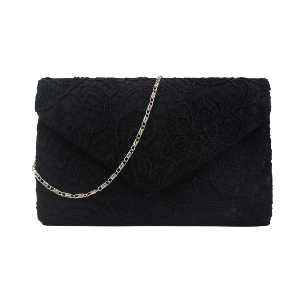 

the best sale women handbags factory price lace flower pattern envelope lady clutch bag