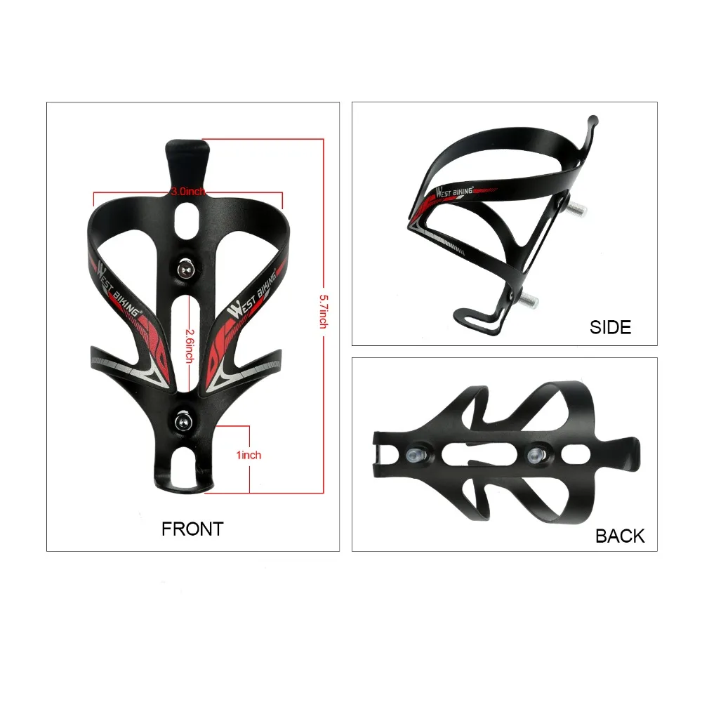 WEST BIKING Bike Ultra Light Aluminum Alloy MTB Road Bicycle Bottle Holder Bike Mountain Cycling Fixed Gear Water Bottle Cage