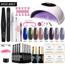 Modelones, 23 шт./лот, USB кабель, светодиодная лампа, Гель-лак для нейл-арта, наборы, замачиваются, базовое верхнее покрытие, для ногтей, электрические инструменты, Гель-лак для ногтей, набор