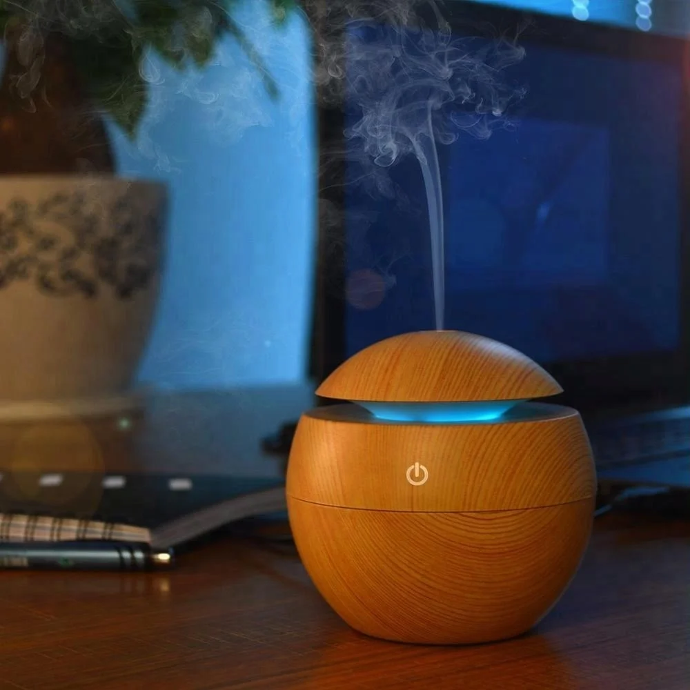 

130ml USB humidifier Ultrasonic air humidifier Aroma Essential Oil Diffuser 7 Color LED Light Change Air Purifier