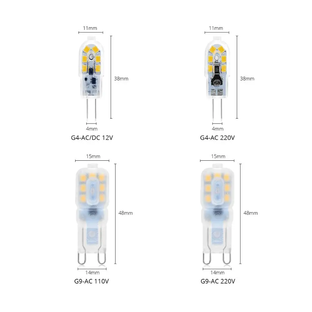 Мини G4 G9 светодиодный светильник переменного тока 220 В постоянного тока 12 В светодиодный светильник 3 Вт 5 Вт Светодиодный точечный светильник люстра светильник заменить галогенную лампу 2835SMD светодиодный диодный светильник ing