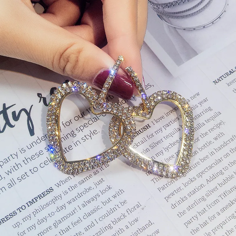 Buy ZN Korean Heart Earrings Statement Earrings