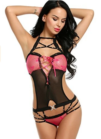 MILLYN lencería Sexy caliente flor de mariposa de encaje correas ropa interior conjoined hollow Ropa Interior Tanga babydoll teddy Ropa de Dormir xxl|nightwear underwear|teddy xxlsexy lingerie - AliExpress