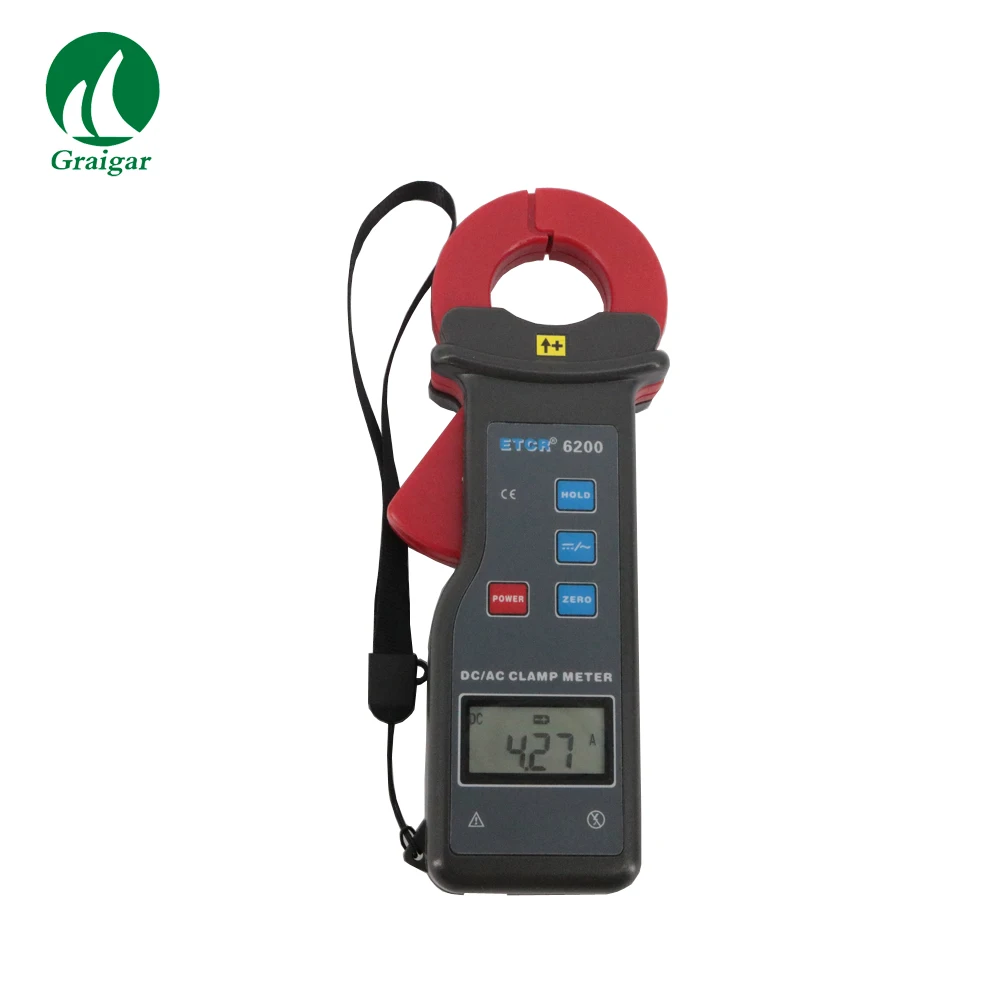 

ETCR6200 AC DC Leakage Current Clamp Meter Clamp Size 25mmX35mm Frequency AC 45Hz-400Hz