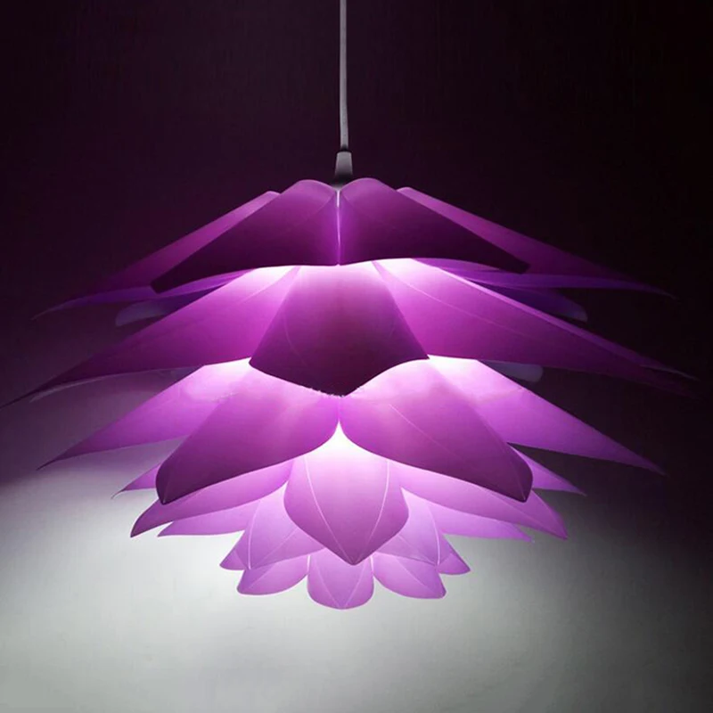 

Jmmxiuz DIY Lily Lotus IQ Puzzle Pendant Lampshade Cafe Restaurant Ceiling Room Decoration Hanging Lamp+free shipping