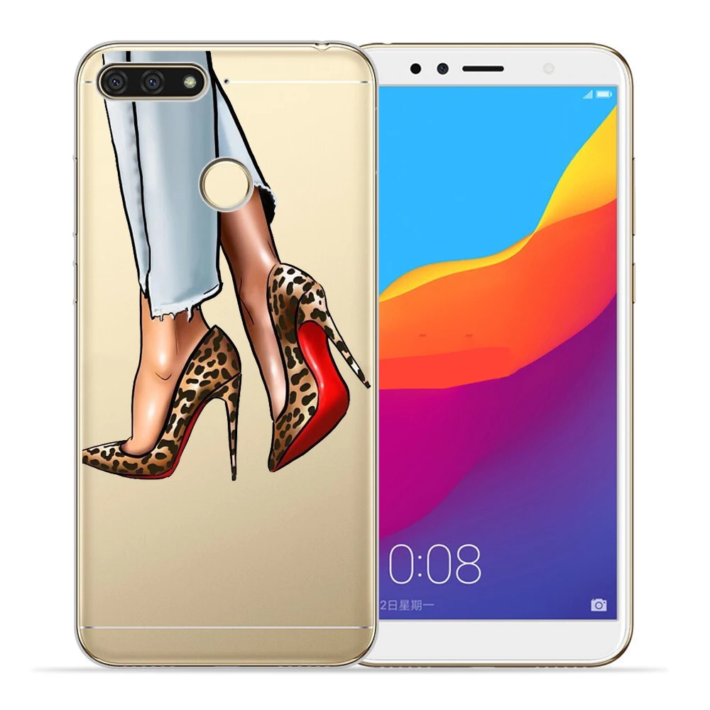 Модный женский чехол для девушек Huawei Y6 2018 Y5 Prime Y3 2017 II Мягкая силиконовая задняя