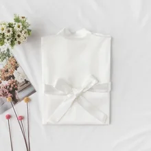 Одежда для невесты Атласный халат невесты Элегантная пижама сексуальный район женский домашний халат Банный халат кимоно шелковый халат для сна