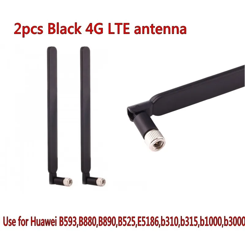 Черный из 2 предметов B315 B310 B593 B525 B880 B890 E5186 5dBi SMA мужской 4 аппарат не привязан к оператору сотовой связи антенна маршрутизатора