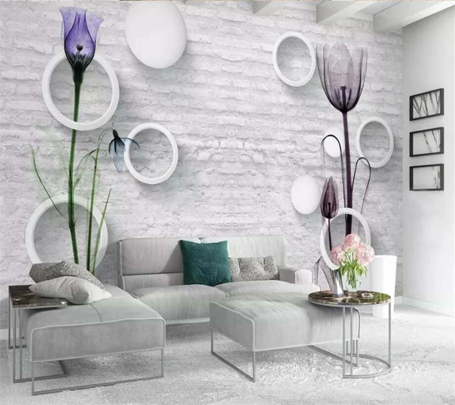 3D-обои beibehang на заказ фотообои с тюльпаном 3d обои для гостиной спальни фона под
