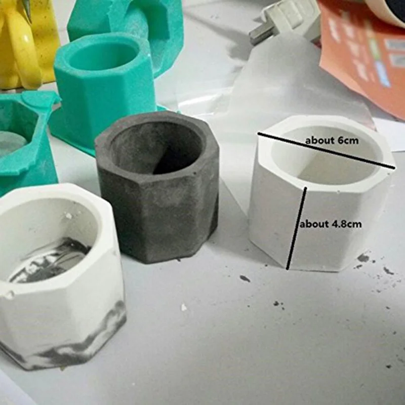 

3 Holes Silicone Kitchen Ice Mold Cactus Flower Concrete Molds Casting Plaster Mold Ceramic Clay Craft Cup Mould Supplies