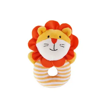 

Cute Lovely Cartoon Baby Handle Bell Toys Shaking Rattles Animal Shape Hand Grasp Training Rattles Pure Cotton Plush Handle Bell