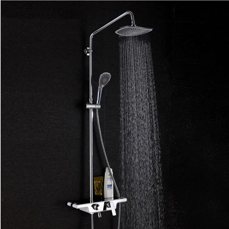 High quality brass Luxury Chrome Bathroom Square 8" Rainfall Shower