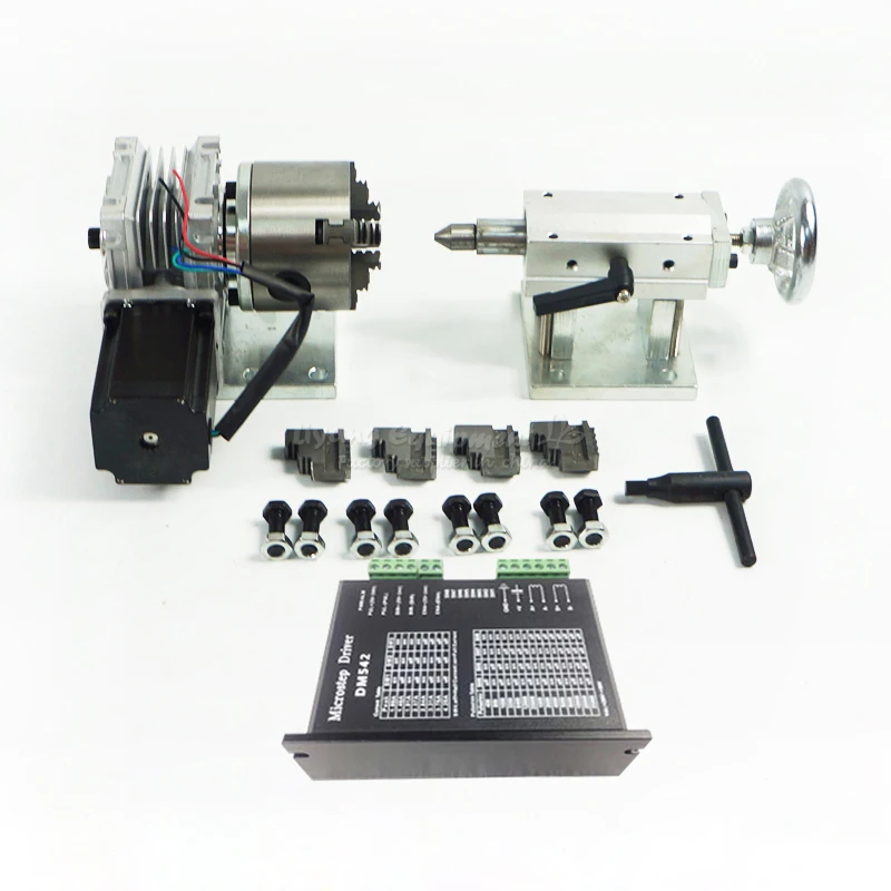 

Russia no tax Rotary Axis Extend Axis with 80mm 4-Jaw Chuck for wood/metal mini CNC Router