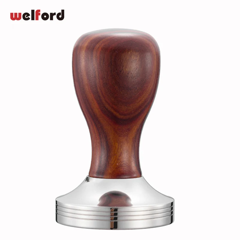 welford-58MM-stainless-steel-Base-Coffee-Tampers-tools-with-Wood-Handle-Tamper-Coffee-Powder-Hammer-Coffeeware