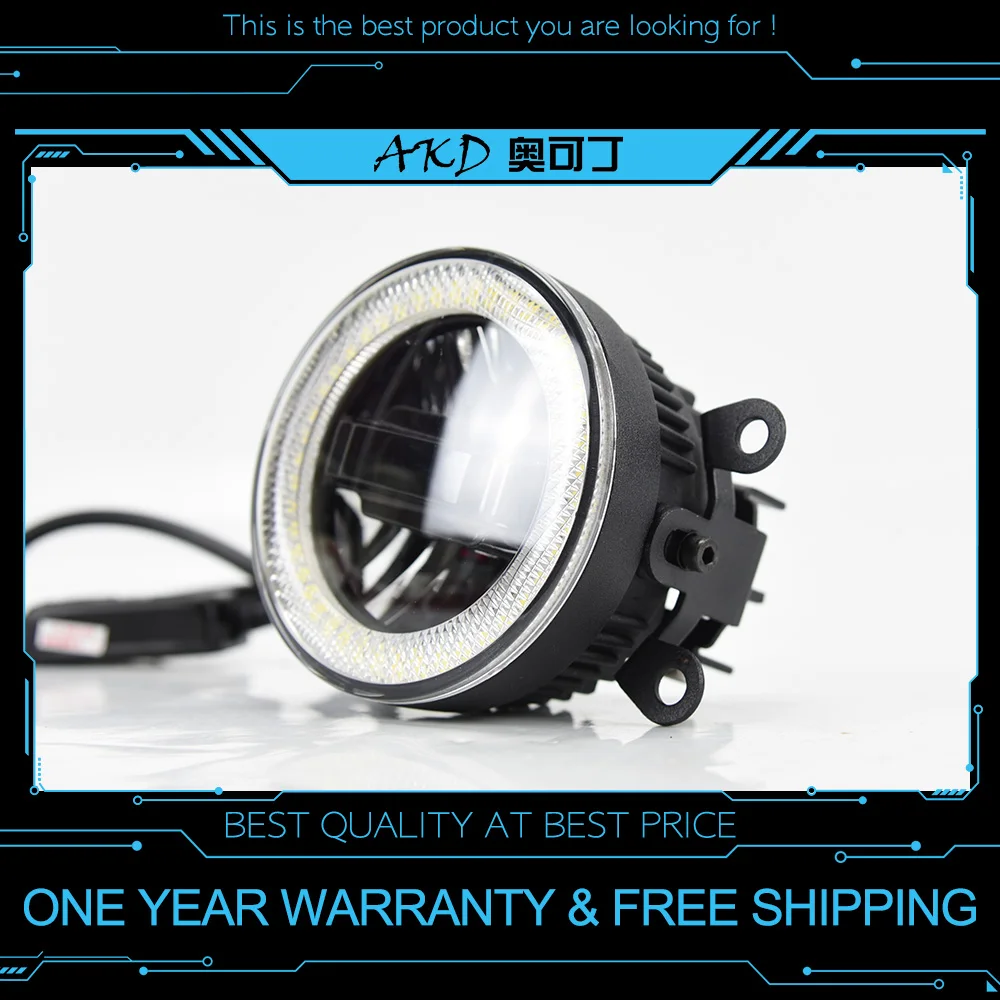 

AKD Car Fog lamp for Ford EDGE 2015-2017 Fog light LED Multi Funcation Foglight Angel eyes High Low beam