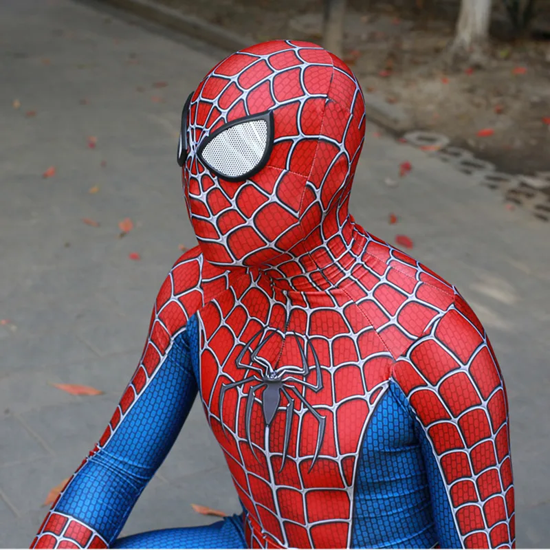 Детский Взрослый костюм паука 3 Raimi человек паук косплей костюм человек паук костюм супергероя Боди Комбинезоны Zentai для мальчиков
