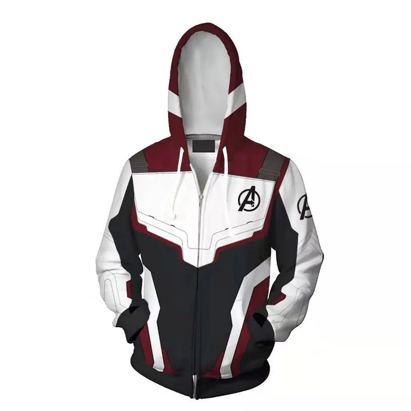Cosroad Avengers 4 Endgame Quantum Realm T shirt Hoodies Cosplay Costume Men Women Zipper Coat Sweatshirts Spring Jacket 0 (2)