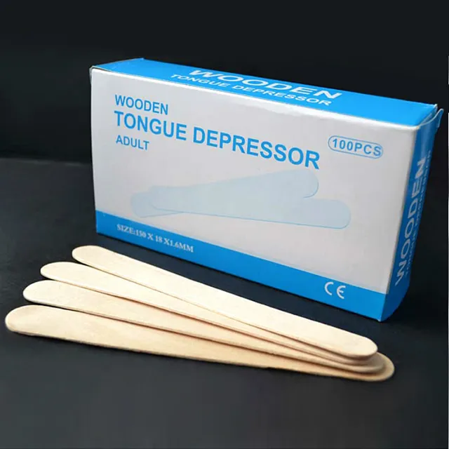 50pcs/lot Wooden Waxing Wax Spatula Tongue Depressor Disposable Bamboo Sticks Tattoo Wax Medical Stick Beauty Health Tool 3