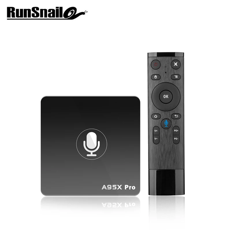 

Voice control A95X PRO Smart TV BOX Android 7.1 4k S905W Quad-core Cortex-A53 Mali-450MP5 2.4G Wireless WIFI set top box pk m8s