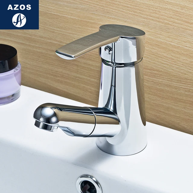 Modern Bathroom Faucet Pull Out Shower Head Nozzle Single Handle Modern Bathroom Faucet Pull Out Shower Head Nozzle Single Handle Swivel Spout Vessel Sink Mixer Tap