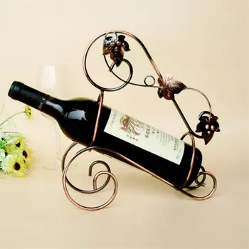

Red Wine Holder Metal Bronze Red Wine Bottle Goblets Glasses Holder Hanging Upside Down Cup Goblets Display Rack Bar tools