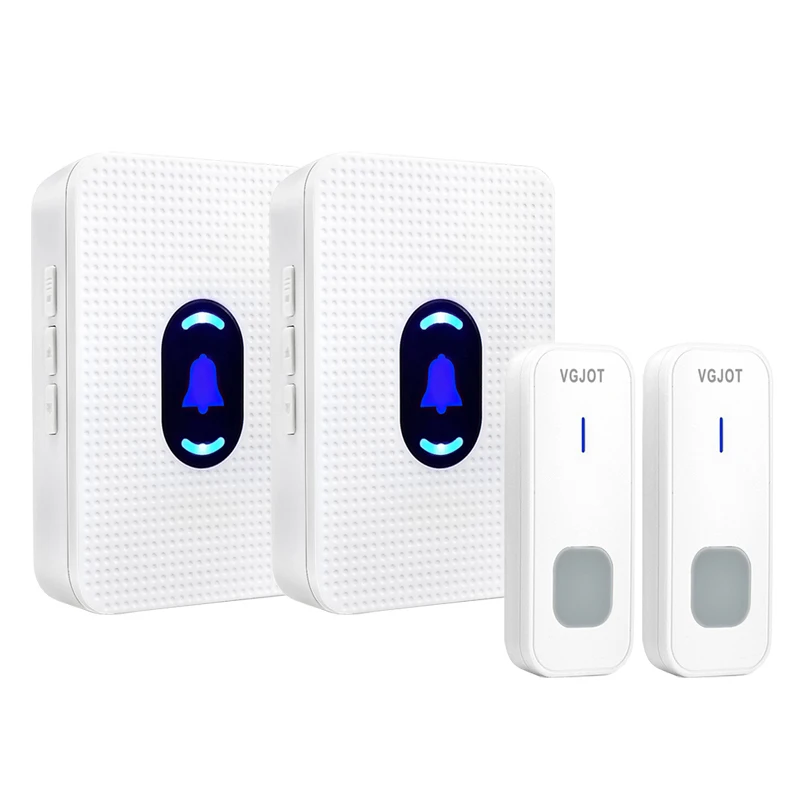 Doorbells 2 Transmitters 2 Receivers Wireless Doorbell 300m Long Range