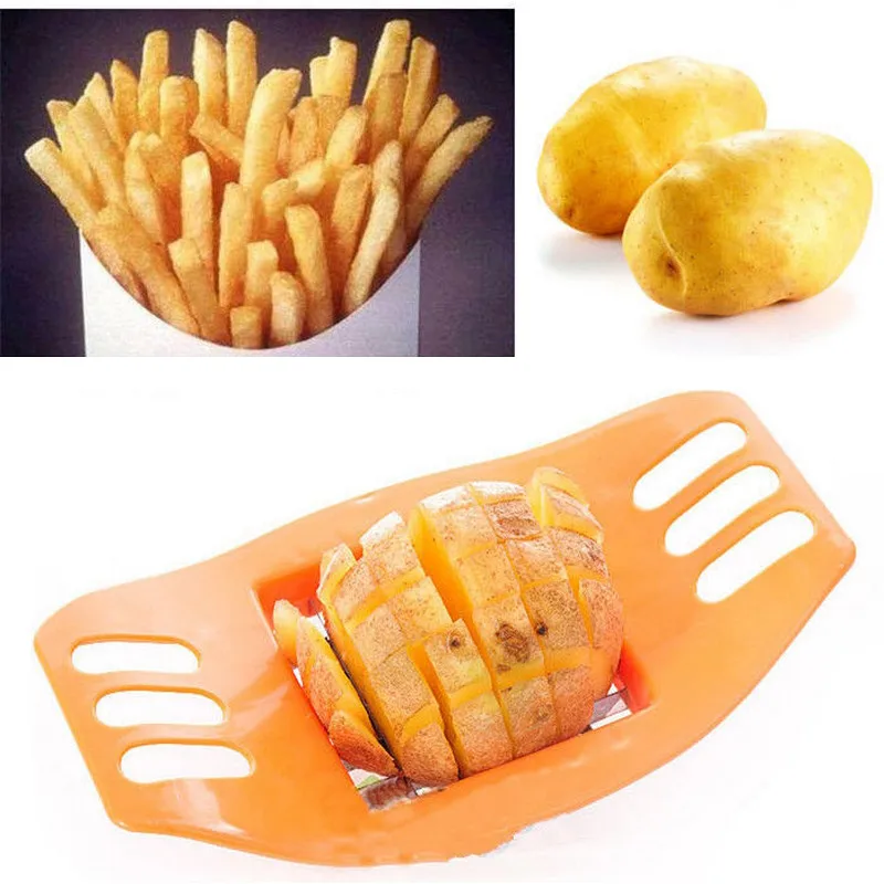 1Pcs Vegetable Fruit Slicer Chopper Chip Vegetable Potato Slicer Cutter Chopper Chips Fries Tool Kitchen Accessories