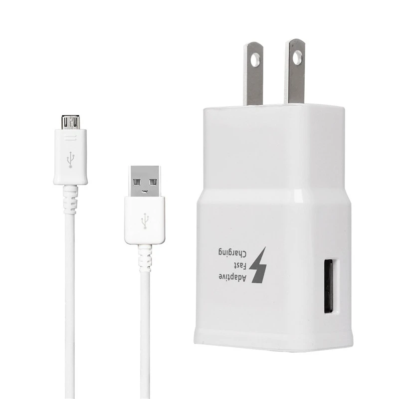 

Original Adaptive Fast Wall Charger For Samsung Galaxy S7 Edge S6 S4 S5 S3 Note 5 Recharger Kit Charging Adapter Micro USB Cable