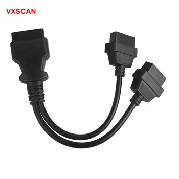 

ELM327 2 In 1 Converted Cable OBD2 Extension Cable ELM327 OBD Code Scanner Cable