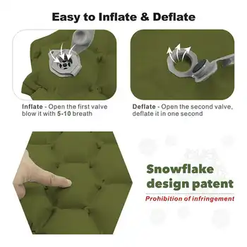 Ultralight Sleeping Pad Air Mattress Inflatable Bed for Tent Portable Outdoor Air Bed Moistureproof Pad Camping Mat Waterproof