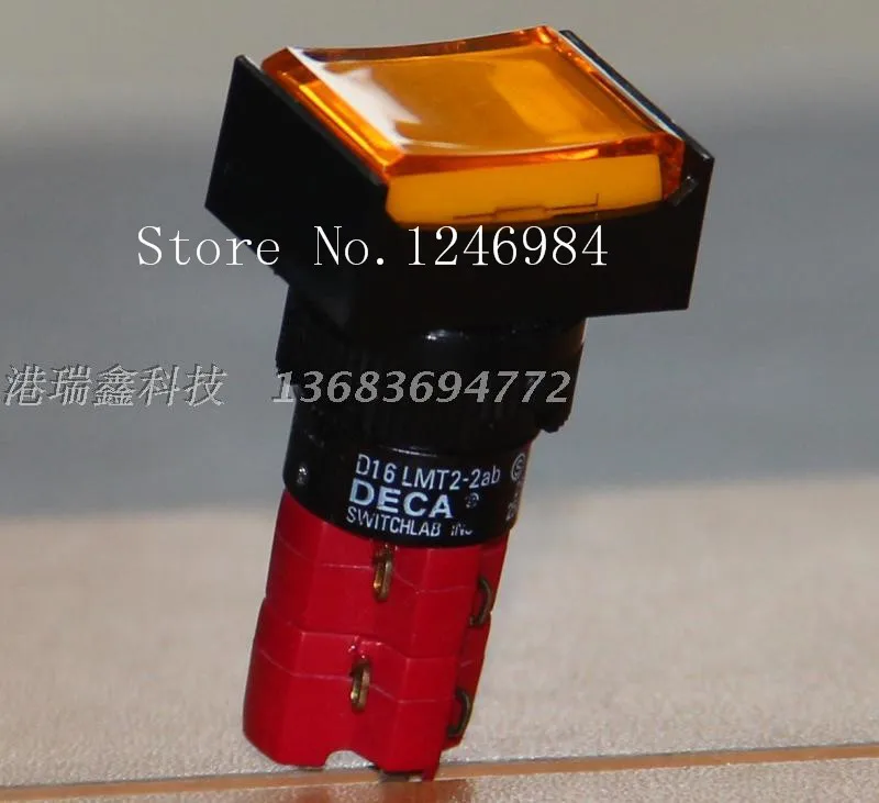 

[SA]M16 lock- yellow reset button Progressive Alliance DECA Taiwan rectangular dual jog switch D16LMT2-2AB--10pcs/lot