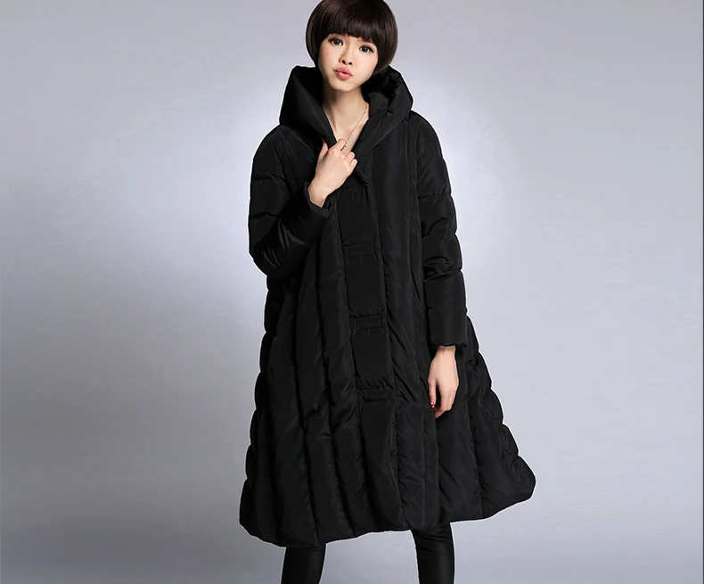 Koop 2019 womens winter dikke down jassen zwart navy blauw legergroen rood plus size winter jassen