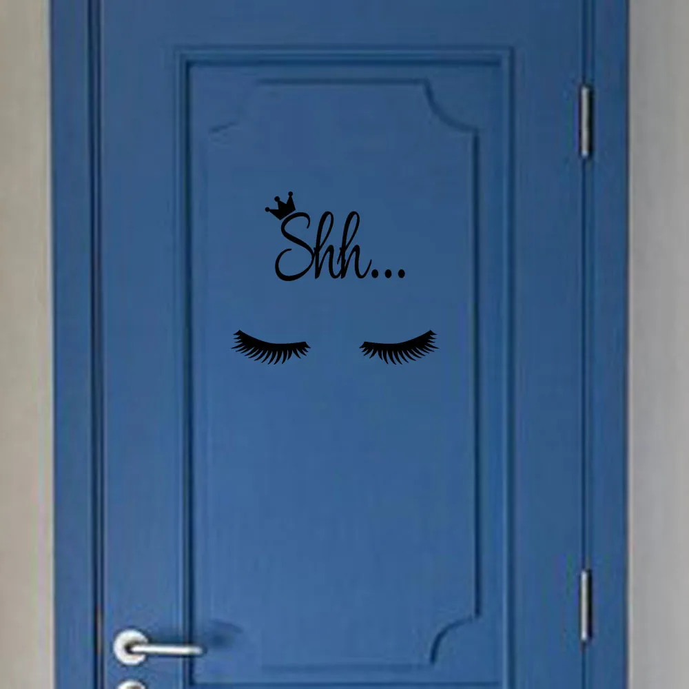

Shh Eyebrow Removable Art Vinyl Mural Home Room Decor Funny Wall Stickers For living room children's rooms papel de parede A10