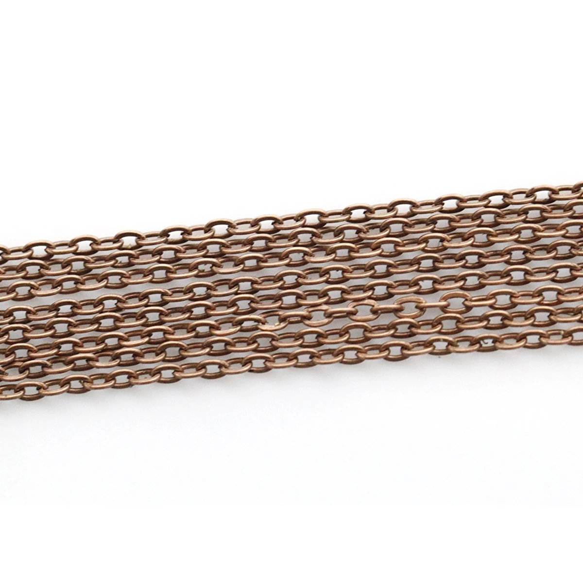 5m Golden/Silver/Copper/Bronze Plated Necklace Cable Link Iron Metal Chain Findings Brass Bulk for DIY Jewelry Making Materials