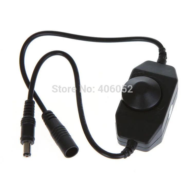 

10 pcs Manual Dimmer Brightness To DC Adapters For LED Single Color Light Strip