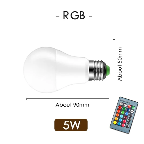 Светодиодный RGB/RGBW/RGBWW E27 5W 10W 15W точечный светильник пультом дистанционного управления красочный для отдыха и вечеринок бар AC220V 240V домашний декор ночной Светильник - Испускаемый цвет: RGB 5W