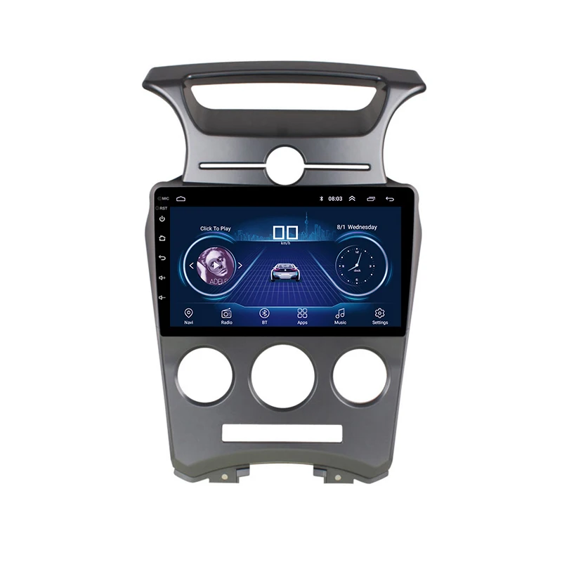 Perfect 9inch IPS and 2.5D Touch Screen Android 8.1 Car DVD GPS Navigation for Kia Carens 2007 2008 2009 2010 2011 Radio Audio Stereo 1