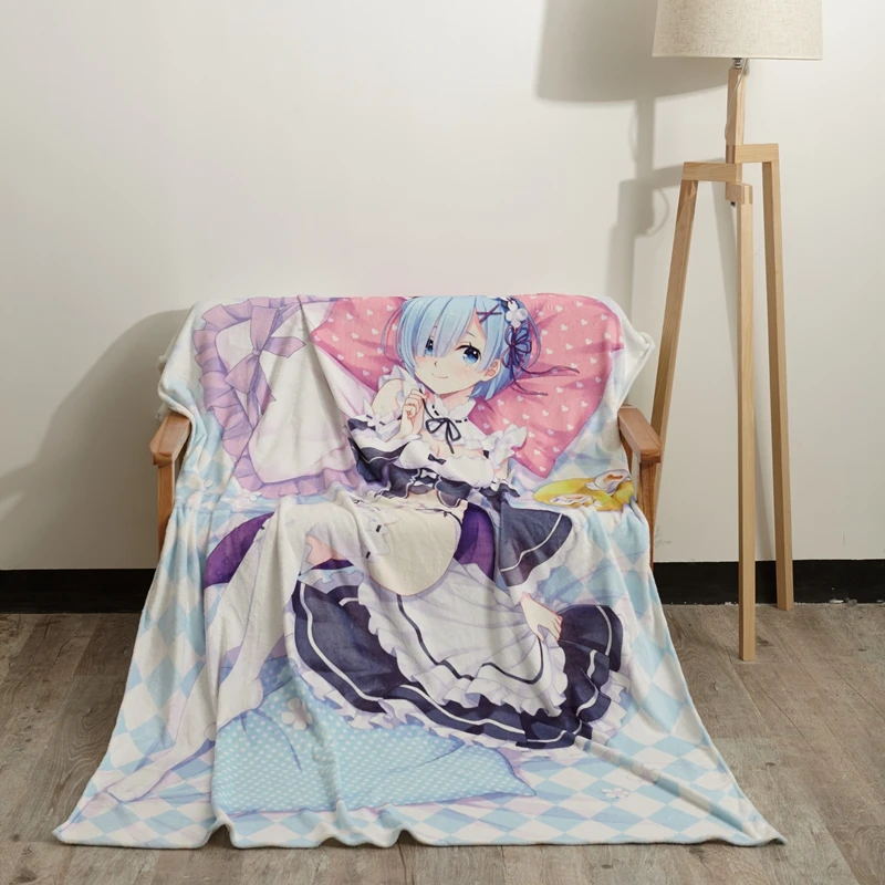 Фланелевое Одеяло для косплея по мотивам аниме JK Re : Life in a different world from zero Rem Ram 150*200
