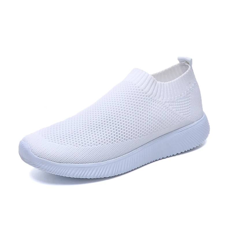 Weweya носок кроссовки Для женщин светильник дешевые кроссовки женские туфли из дышащего материала, розовый Спорт на открытом воздухе обувь Спортивная обувь zapatillas размеры 35–43 - Цвет: White D