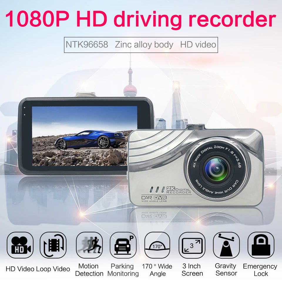 

3.0 inch screen HD Color 1080P Car DVR mini Vehicle Dash car Camera Cam Recorder Video Mini Original Parking Recorder G-sensor