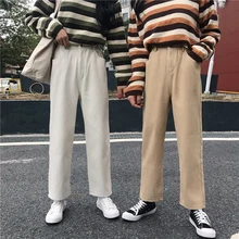 Женские джинсы femme nouveau Весна Осень Джинсы тонкие с высокой талией свободные белые прямые брюки женские джинсы корейский стиль