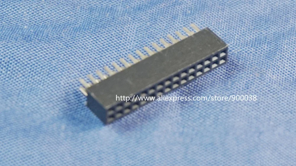 

10pcs 2x15 P 30 pin 1.27mm Pitch Pin Header Female dual row straight through hole DIP Rohs Lead free