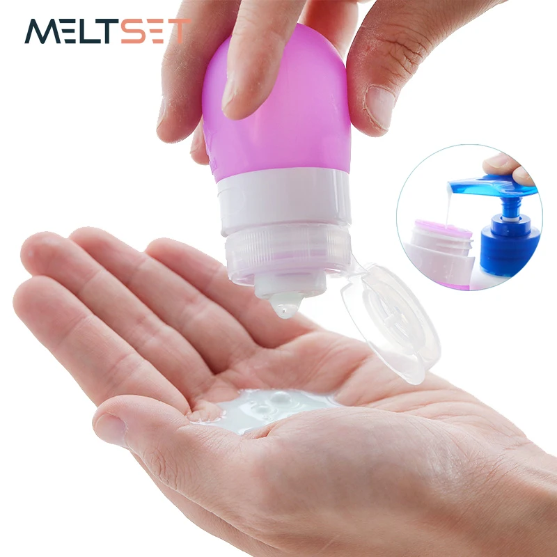 Travel Refillable Shower Gel Bottles Silicone Skin Care Lotion Shampoo