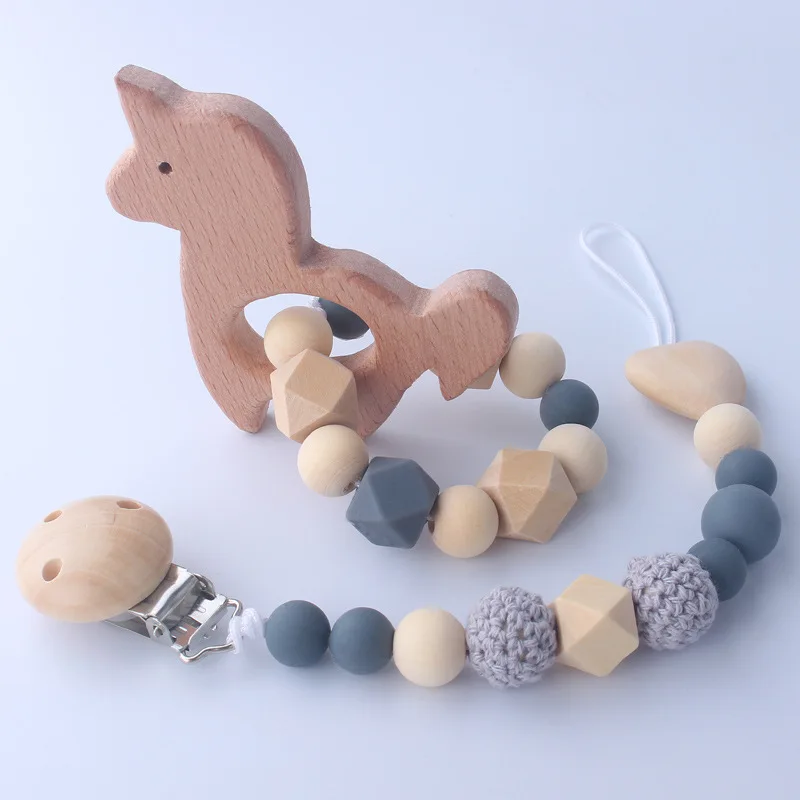 

Baby Pacifier Clips Set, Dummy Clips & Rattle Ring Teething Set ,Newborn Pacifier Holder Chain, Baby Shower Gifts