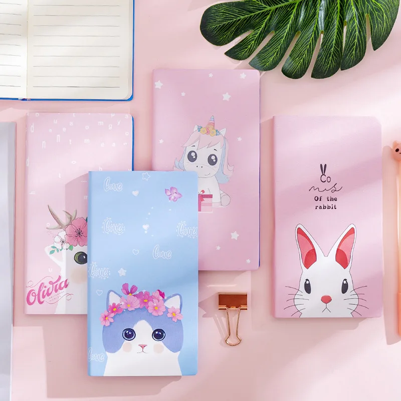 

Cartoon Unicorn Cat Pink Panther Notebook Cute Note Book Diary Day Planner Kawaii Journal Stationery gift School Supplies
