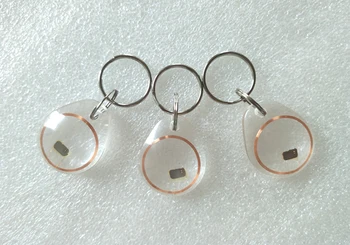 

NFC 216 keyfobs RFID key fobs 13.56MHz HF keychains transparent keys 100pcs/Lot